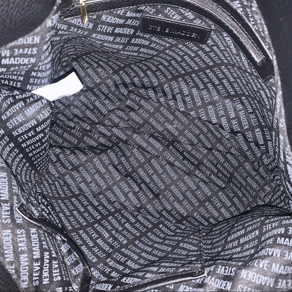 Steve Madden black faux croc tote shoulder bag - Picture 8 of 15